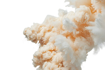Explosive burst of radiant pigment clouds on a powder in motion, dynamic composition with floating textures and energy, vivid contemporary style Varient 2
