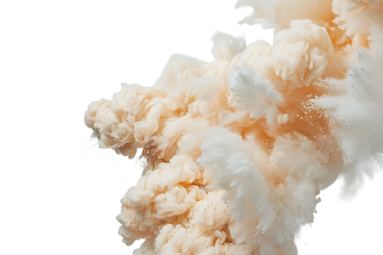 Explosive burst of radiant pigment clouds on a powder in motion, dynamic composition with floating textures and energy, vivid contemporary style Varient 2