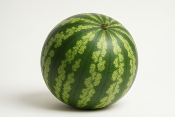 Realistic watermelon isolated on white background 3D render on white background