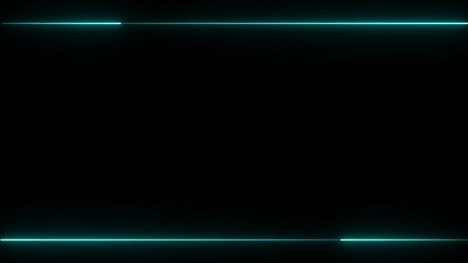 Glowing blue lines frame a dark black background creating a modern digital presentation and abstract technology concept for various design usages