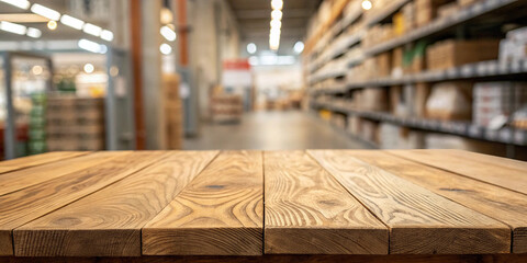 wood table top with aisle blurred background and high quality resolution images
