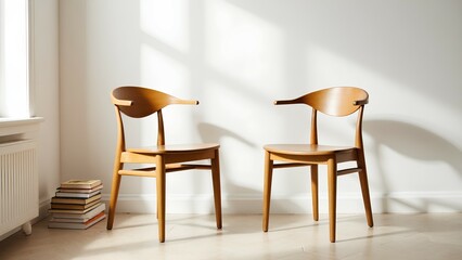 two chairs in a room
