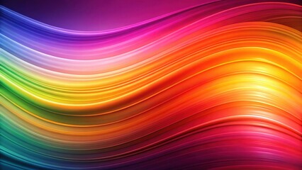 Obraz premium Abstract Vibrant Rainbow Swirls A Dynamic Composition of Colorful, Flowing Lines and Curves, Creating an Energetic and Visually Striking Design Ideal for Various Applications