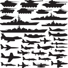 Maritime Collection: Nine varied vessel silhouettes, each a monochromatic representation of different ships, set against a seamless field. A diverse selection of craft.