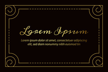 luxury card frame line design