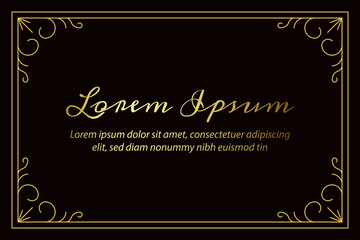 luxury card frame line design