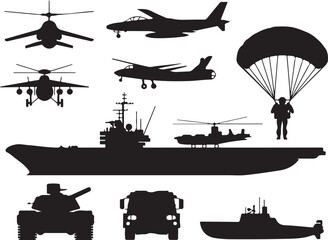 Maritime Collection: Nine varied vessel silhouettes, each a monochromatic representation of different ships, set against a seamless field. A diverse selection of craft.