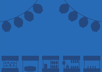 お祭りシルエット背景