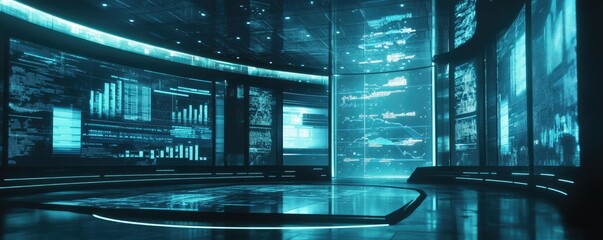 Futuristic Data Visualization Center