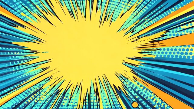 Comic book explosion graphic background.