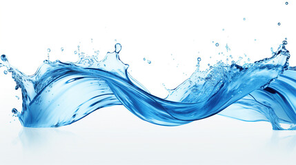 Blue Water Splash in Fluid Motion