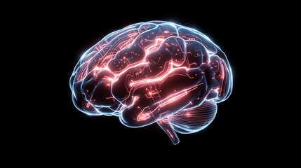 glowing digital brain visuals representing ai neural data networks
