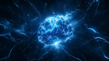 glowing digital brain visuals representing ai neural data networks
