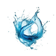 Blue Water Splash in Circular Motion