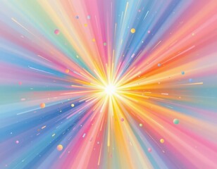 Fototapeta premium a soft pastel illustration of a gentle, radiant explosion with smooth gradients and diffuse glow