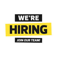 We're hiring join our team