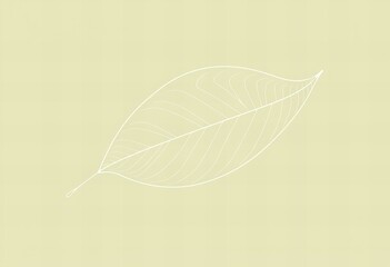 Elegant Featuring Minimalist abstract leaf line art.