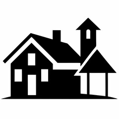 Houses icon on white background
