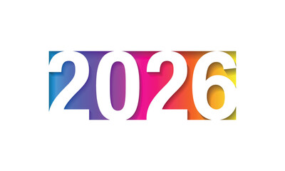 Happy new year 2026. Vector background. Brochure or calendar cover design template.
