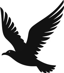 Seagull silhouette vector illustration