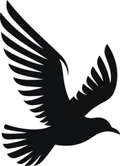 Seagull silhouette vector illustration