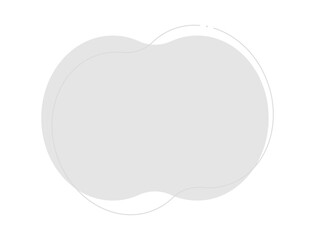 シンプルでモダンなグレーの抽象的な形と線 - 液体シェイプの背景や装飾のデザインパーツ素材