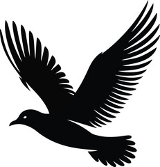 Seagull silhouette vector illustration