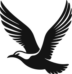 Obraz premium Seagull silhouette vector illustration