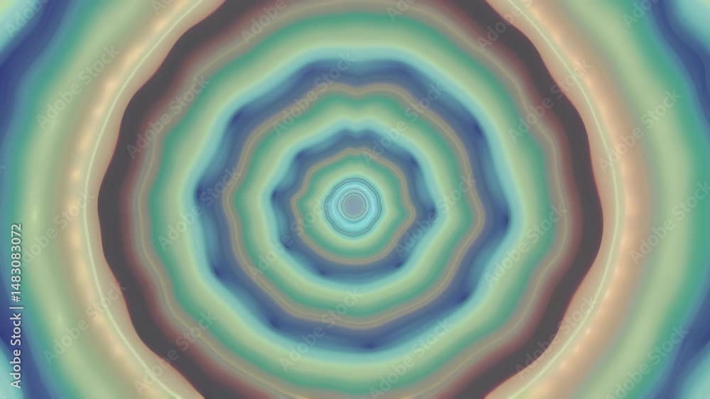 Poster Abstract circular pattern with gradient colors in concentric design  