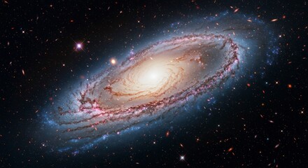 Naklejka premium Spiral galaxy in deep space (15)