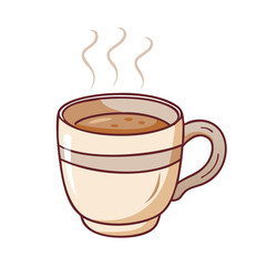 Obraz premium Line Art Coffee Mug Icon