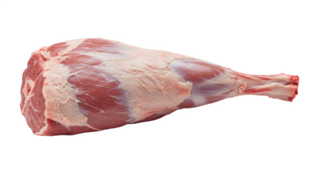 Raw Lamb Leg Isolated on White Background, Fresh Lamb Leg Cut Perfect for Meat Advertisements, Premium Lamb Leg Ideal for Recipes, lamb leg PNG image