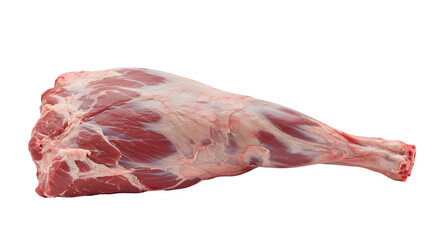 Raw Lamb Leg Isolated on White Background, Fresh Lamb Leg Cut Perfect for Meat Advertisements, Premium Lamb Leg Ideal for Recipes, lamb leg PNG image
