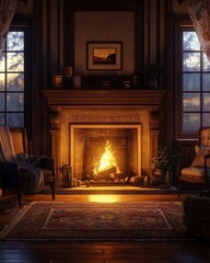 Cozy fireplace room