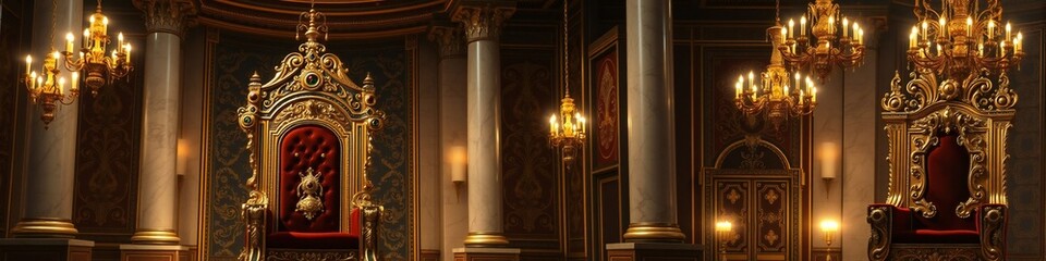 Fototapeta premium golden King Throne