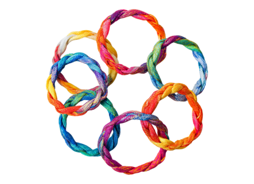 Colorful hair ties
