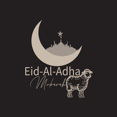 Eid Al Adha Mubarak Greetings Wish invitation Design   