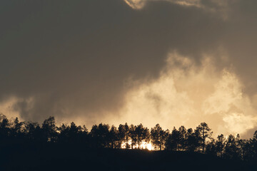 sunset in the mountains