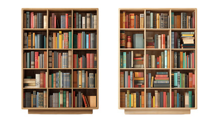 A diverse collection of books on shelves.