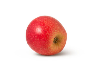 Single red fresh apple isolated. Pink lady apple. 