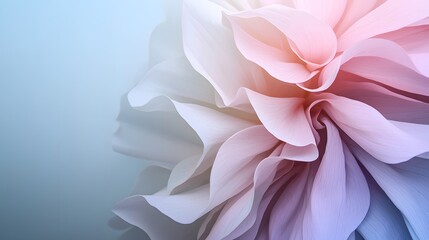 Soft Pink and Blue Flower Petals on a Gentle Gradient Background for Creative Designs