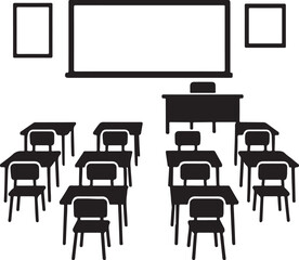 conference room with chairs and table.