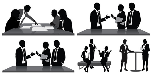 business people silhouettes