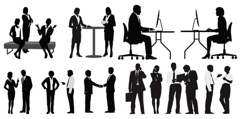 silhouettes of people in action