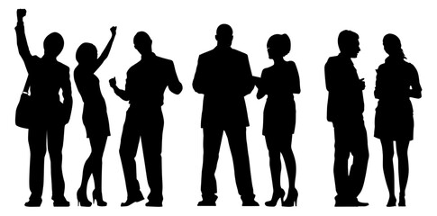 vector silhouettes of people