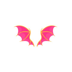 Cartoon dragon wings. Fantasy wings. Vector illustration