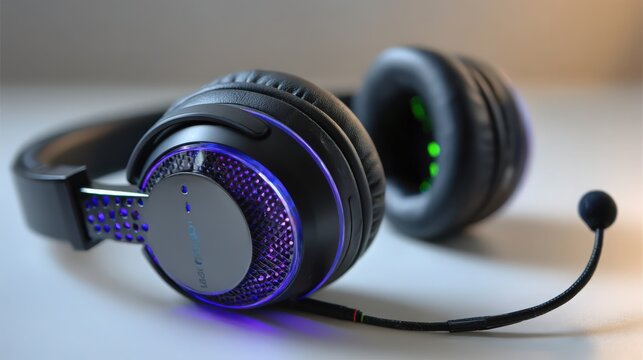 Gaming headset with microphone