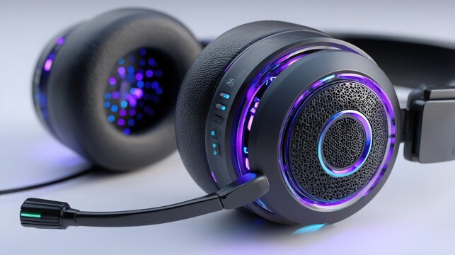Gaming headset with microphone