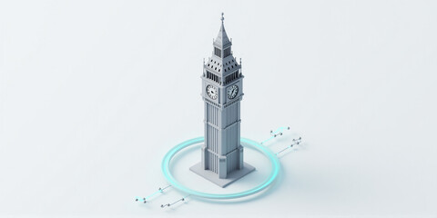 Fototapeta premium Global Connectivity London Isometric