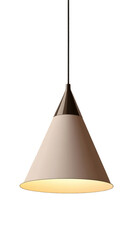 Fototapeta premium Conical pendant light, warm taupe shade